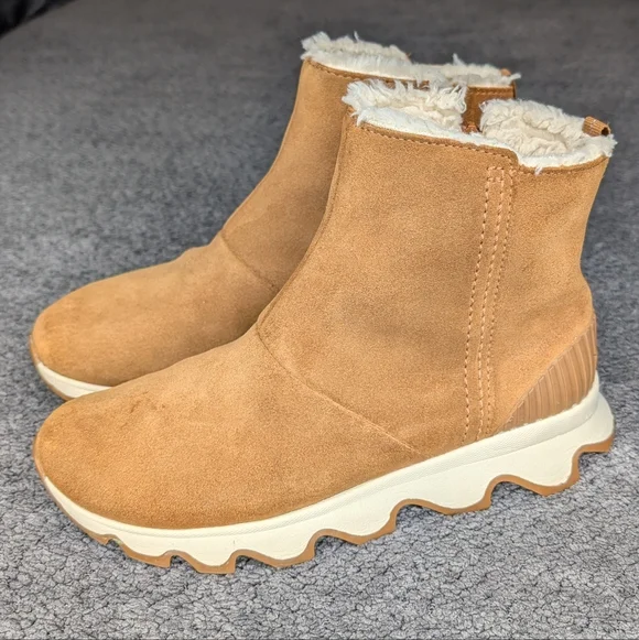 Sorel Kinetic Ankle Boots Waterproof Suede Tan Women's 7 - Picture 9 of 16